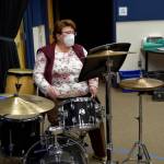 Photo by Conor Wilson/Valley Record.
Lydia Pozznto plays the drums.