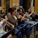 Photo by Conor Wilson/Valley Record.
Trumpet players at the SnoValley Winds rehearsal.