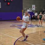 Junior Hannah Moscrip dribbles the ball against Skyline on Feb. 4. Photo courtesy of Calder Productions.