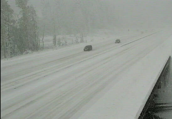 Photo courtesy of WSDOT 
Snoqualmie Pass on Nov. 6, 2022.