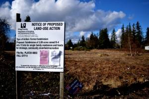 The lot of Fall City II, a 13 house subdivision being permitted along 332nd Avenue Southeast near Fall City Elementary. Photo by Conor Wilson/Valley Record