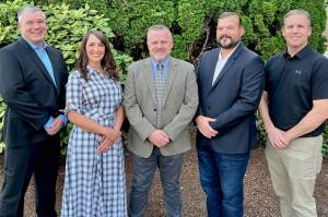 The Carnation City Council (from left): Tim Harris, Adair Hawkins, Jim Ribail, Dustin Green and Ryan Burrell. Courtesy photo.