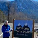 North Bend Councilmember Mary Miller proclaims Feb. 24 as Twin Peaks Day. Photo William Shaw / Valley Record.