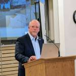 North Bend Mayor Rob McFarland delivers his annual State of the City address at the March 7 city council meeting. Photo courtesy of the City of North Bend.