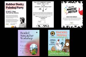 Posters for upcoming events hosted by Fall City Arts. Courtesy Image.