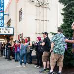 Patron wait in line outside the North Bend Theatre during the North Bend Film Fest. Photo courtesy of Jess Byers