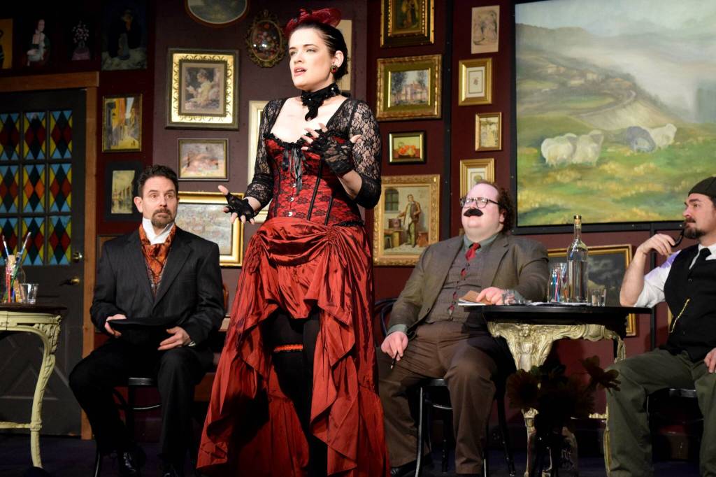 Veronica Ydalgo plays Suzanne during rehearsal of Picasso at the Lapin Agile at Valley Center Stage.