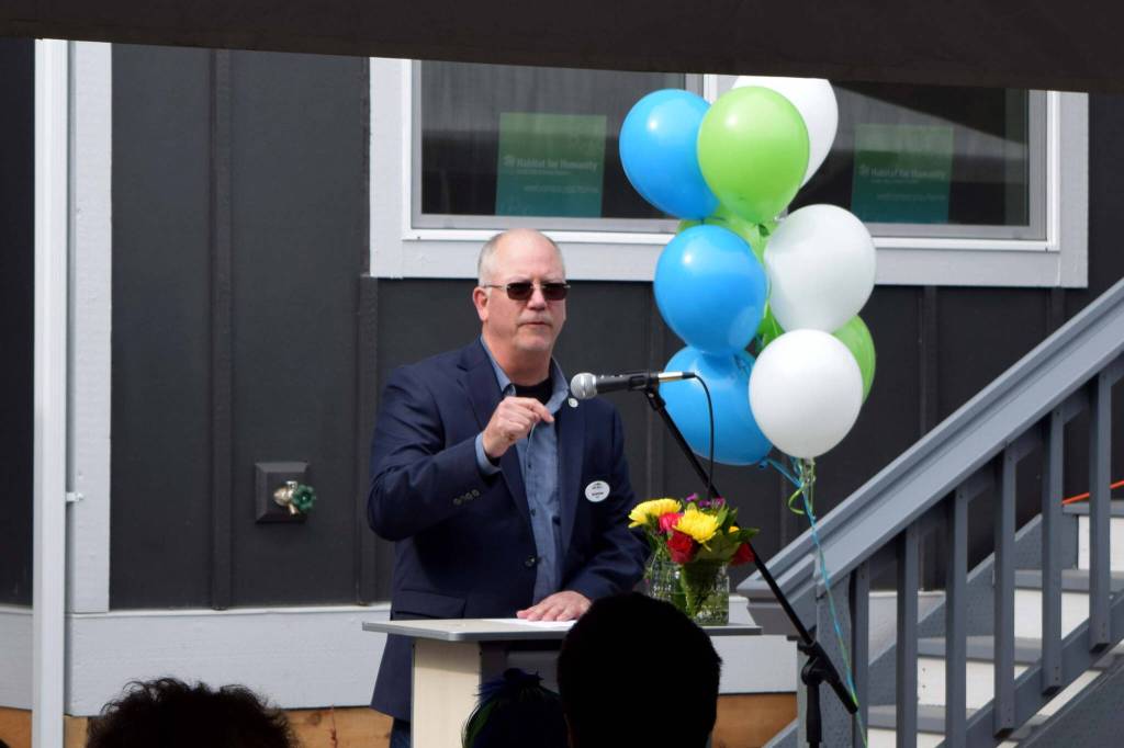 North Bend Mayor Rob McFarland speaks about need for affordable housing projects in the city.