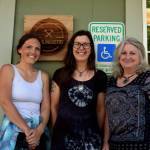 Photos by Conor Wilson/Valley Record.
Members of North Bend Art & Industry pose for a photo outside their new space in downtown North Bend. From left: Sarah Hughes, Ellen Rowan, Deb Landers.