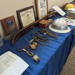 Old gear displayed at the Mountain Rescue Center.