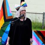 Jessica Merizan speaks at the Carnation Pride Picnic on June 11. All Photos Conor Wilson/Valley Record.