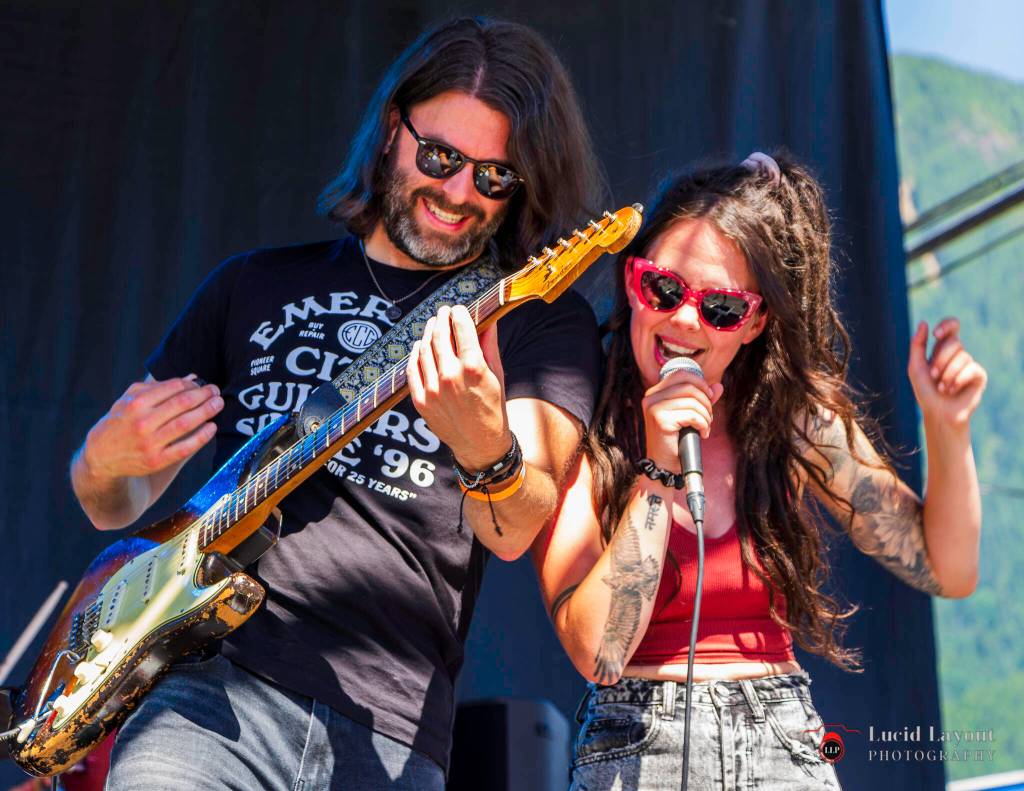 Rock band Eden performing at North Bend Block Party.