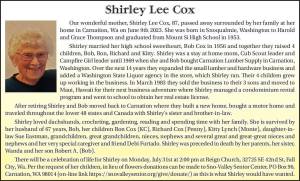 Shirley Lee Cox | Obituary