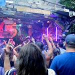 Rapper Torin Frost hopes on stage with the Marshall Law Band.