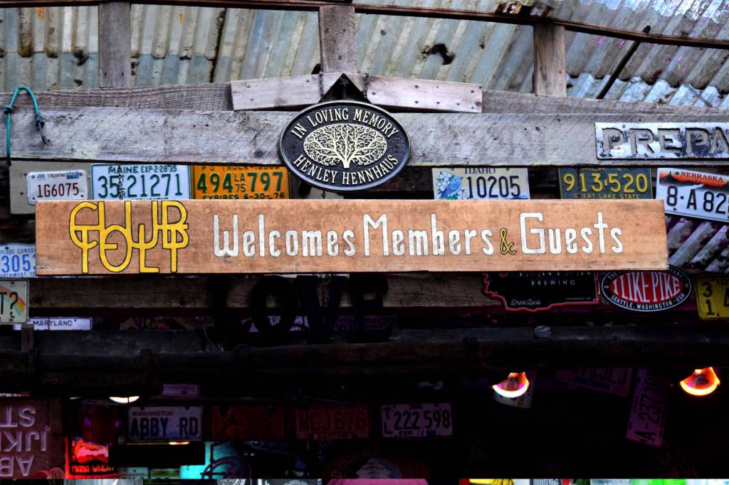 A sign above the Hippe Stage in honor of Hippie Henley Henn Haus, the father of BrodieNation founder Morgan Henley.