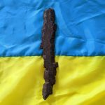 Piece of shrapnel given. (Photo courtesy of Tom Armour)