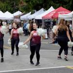 Photo by Conor Wilson/Valley Record
The Mount Si High School dance team performs on Railroad Avenue during Snoqualmie Days.