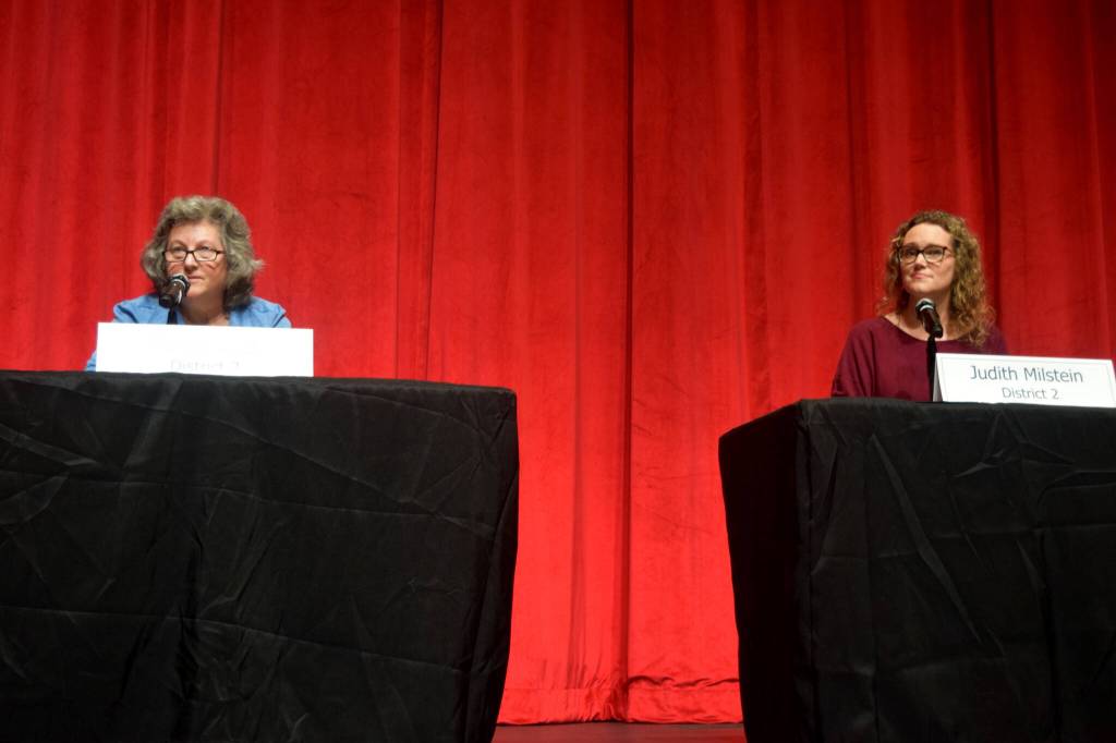 District two candidates Linda Grez and Judith Milstein. Photo Conor Wilson/Valley Record.