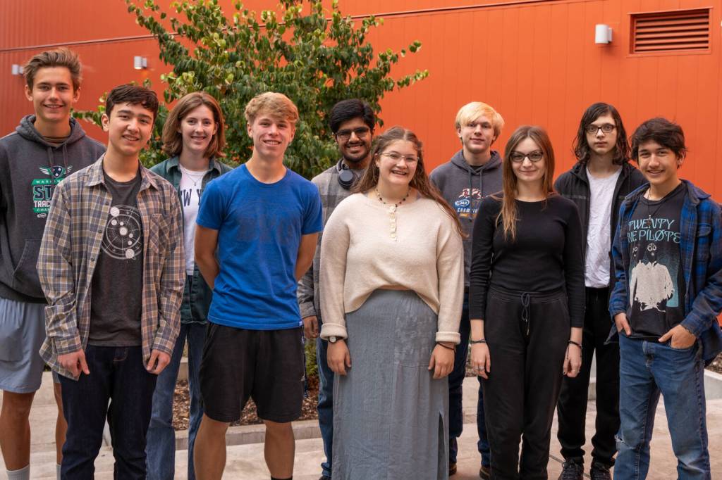 Ten Mount Si Seniors were recognized by the National Merit Scholarship Corporation this month. Students entered into the competition by taking the 2022 Preliminary SAT. Nine were awarded a letter of commendation, while one was named a semi-finalist. Commendation: Avery Behn, Audrey Haindfield, Erick Hammersmark, Quaid Harrison, Aedan Kitchen, Alexander Mclean, Ashley Mitchell, Tanner Nelson, Christian Winder. Semi Finalist: Faraz Ahmed. 
Photo Courtesy of the Snoqualmie Valley School District