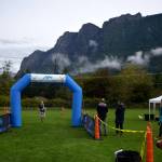A runner finishes the North Bend Skline 30k. All photos Conor Wilson/Valley Record.