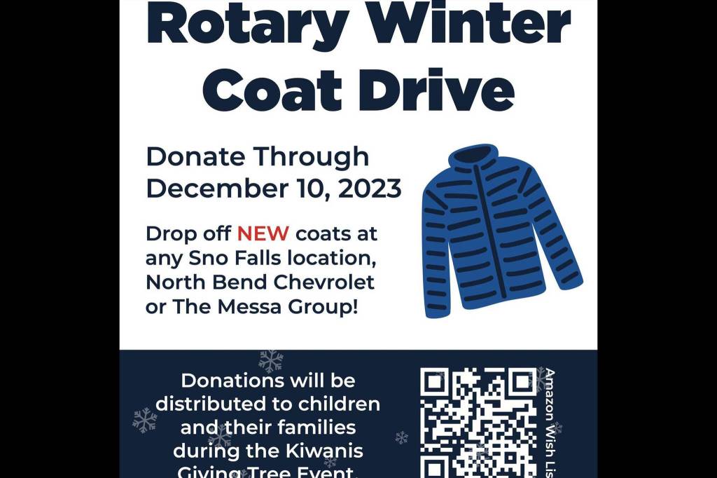 A poster for the Rotary Coat Drive. Courtesy image.