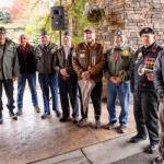 Veterans pose for a photo prior to a Veterans Day flag raising ceremony at the Snoqualmie Casino on Nov. 11. (Photo by David Conger / davidconger.com)
