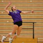 Booth goes up for a kill in practice before the Spartans matchup with Oympia. Ben Ray / The Reporter