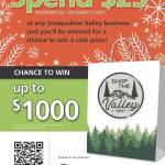A poster for SnoValley Holiday shopping event.