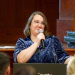 Snoqualmie Valley Historical Museum Assistant Director Cristy Lake speaks at the John D. Spellman Awards.
