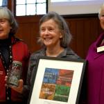 Carmichaels Store owner Wendy Thomas, center, poses with King County Councilmember Sarah Perry, right, and Mary Norton at the John D. Spellman Awards ceremony in North Bend on Dec. 7. Photos Conor Wilson/Valley Record.