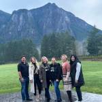 Cameron Sires/Sound Publishing
From left: Matt Childs representing nominator Sarai Childs, Svea Lien, Cheri Buell, Tess Linder, Julie Chung and Heather Dean who are the other two owners of Snoqualmie Trading Company.