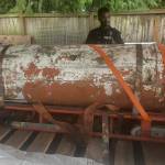 Inert AIR-2 Genie rocket found at Bellevue residence. (Courtesy of Bellevue Police Department)