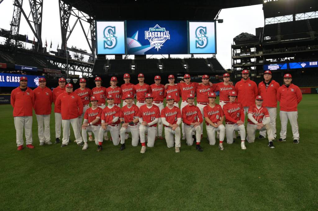 The Mount Si High School baseball team at T-Mobile Park. Photos courtesy of Calder Productions