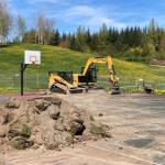 Splash pad under construction at Snoqualmie Community Park, 35016 SE Ridge St. Photo by Mallory Kruml/Valley Record