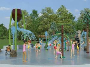 A rendering of what the splash pad will look like come July at Snoqualmie Community Park, 35016 SE Ridge St. (Photo courtesy of the City of Snoqualmie)