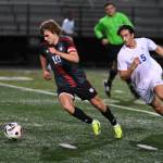 Mount Sis Zach Ramsey, left, controls the ball in an April 12 match against Bothell. Photos courtesy of Calder Productions