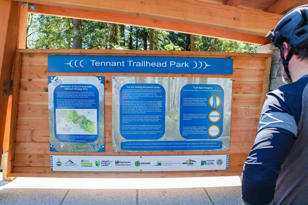 Signage at Tennant Trailhead Park. Photo courtesy of Evergreen Mountain Bike Alliance