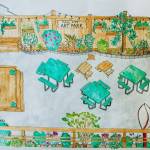 A rendering of the Art Park post-revitalization. (Drawn by Jess Buttermore)