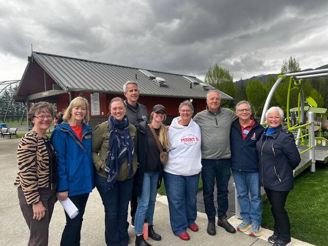 Ribbon cutting of Snoqualmies all-inclusive Centennial Park playground was held April 26 and included local civic leaders. Photos courtesy of Kathy Lambert