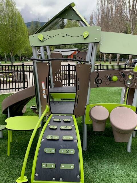 Equipment at the all-inclusive Centennial Park playground, located at 39903 SE Park Street, adjacent to Meadowbrook Farm. Photos courtesy of Kathy Lambert