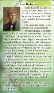 Brent Roberts | Obituary