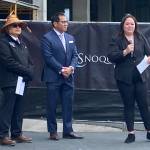 Photo by Bill Shaw/Valley Record
Tribal Chairman Robert de los Angeles (left), Snoqualmie Casino CEO and President Stanford Le (middle) and the casinos Advertising and Public Relations Strategist, Amanda Beltran.