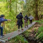 Highline Public Schools students hiking along a Waskowitz trail. (Photo courtesy of Highline Public Schools)