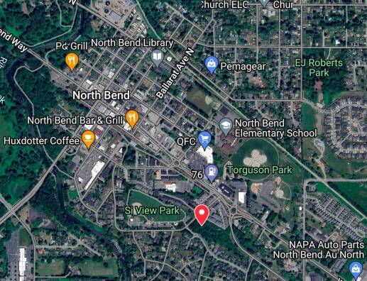 The new building will be located across the street from Si View Park in North Bend. (Google Maps)
