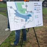 A map of the Fall City Septic Project. Photo by Mallory Kruml/Valley Record