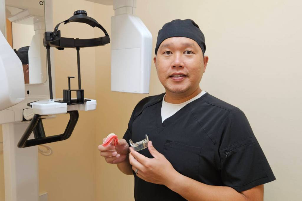 Dr. Thomas Pham and his team offer denture technology that not only costs less than many treatments, it also provides dentures that can be more secure, more comfortable and easier to maintain. Courtesy Phan Family Dentistry