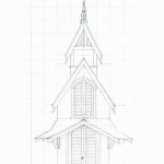 A drawing of Pete Nelsons treehouse design for Aroma Coffee Co. Courtesy of Nelson Treehouse