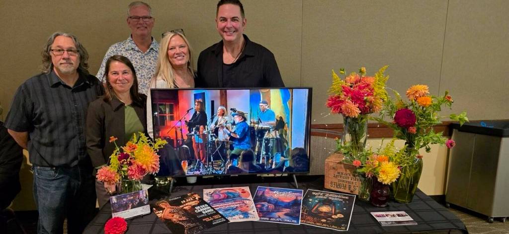 Owners of Millers stand with friends at the King County Executives Small Business Awards ceremony Oct. 7, 2024. From left: Paul Hanover, Jules Hughes, Millers co-owner Bill Pritchard, Millers co-owner Nancy Colton and Gregory Jamiel. (Courtesy of Nancy Colton)