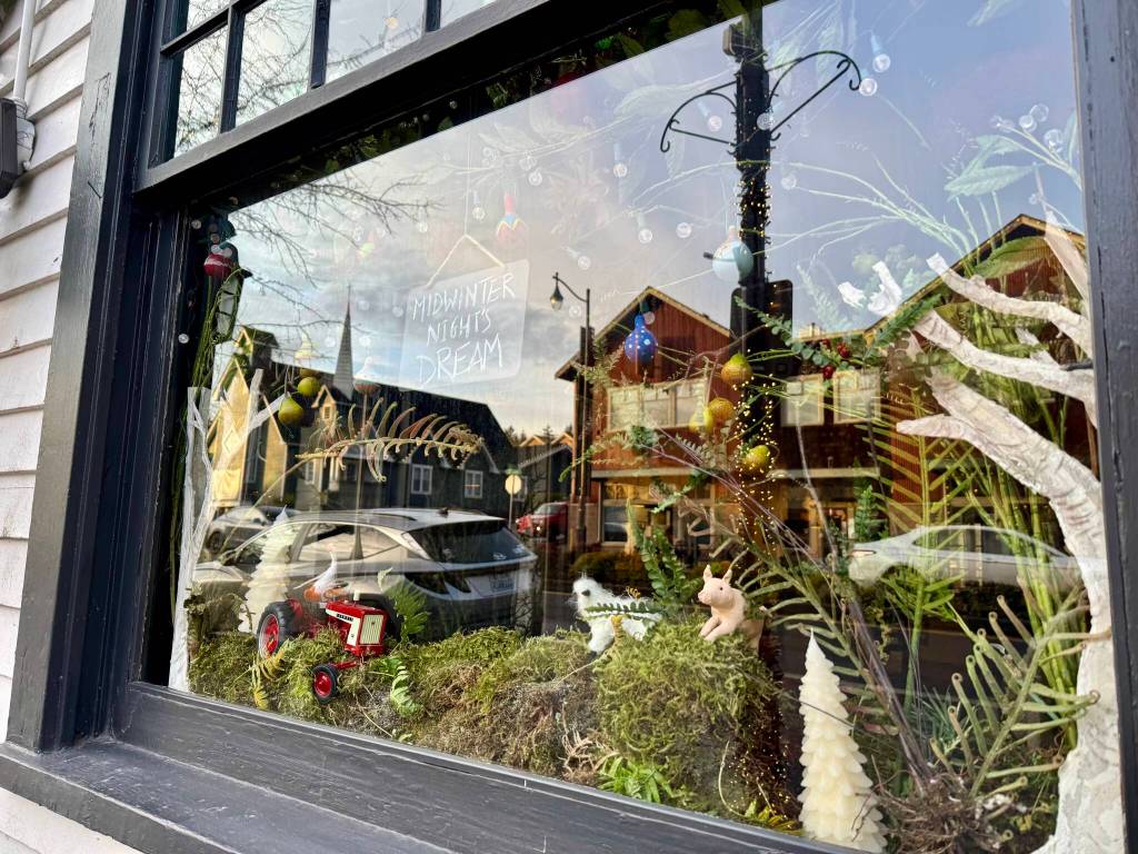 The Granges windowscape has a Midwinter Nights Dream theme with lots of foliage and animals. (Grace Gorenflo/Valley Record)