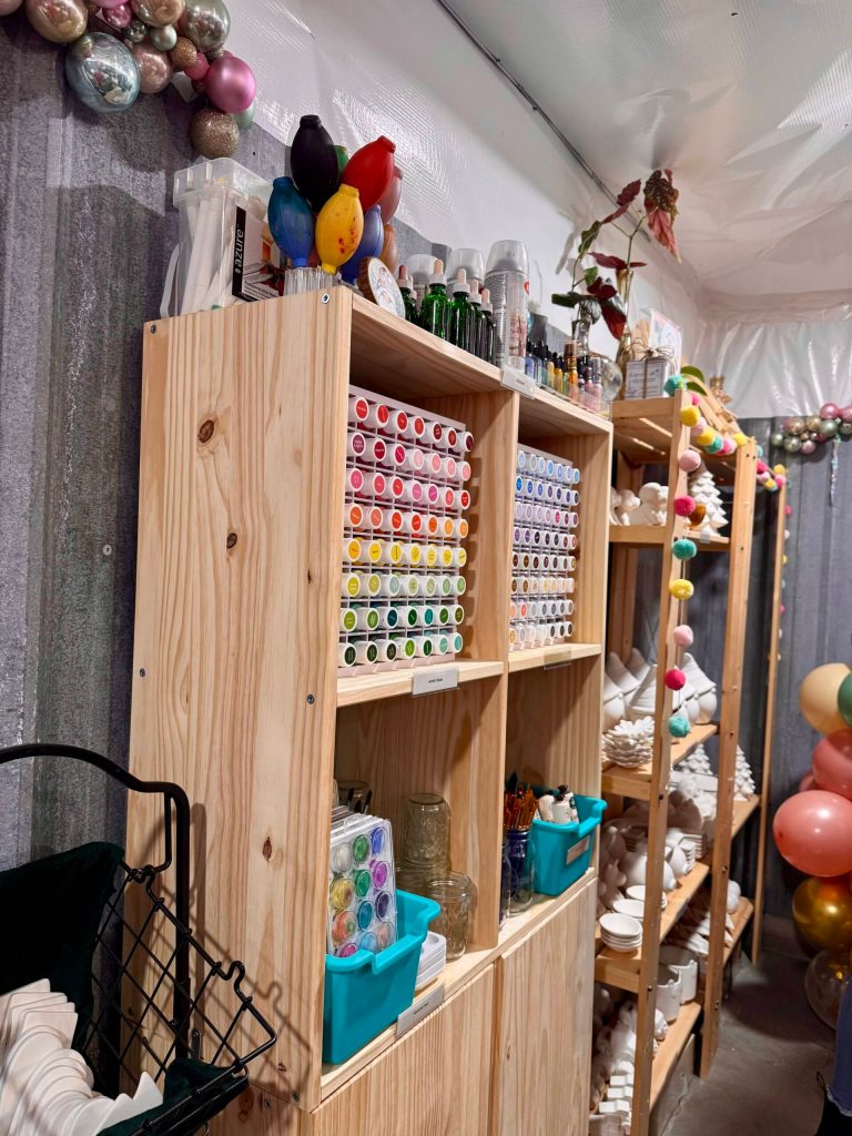 Works from the heART is stocked with various art supplies for guests to uses during classes.